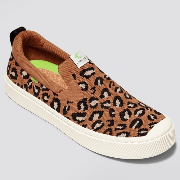 Cariuma* IBI Knit Slip On Sneakers* Leopard Print* Sz 8 - Picture 2 of 8